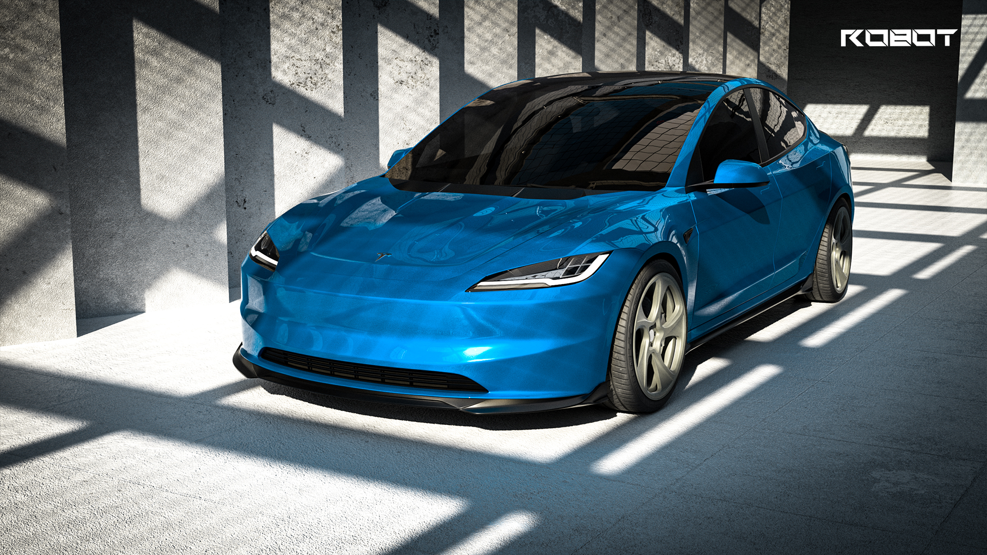 Robot  "Hidrogai" Side Skirts for Tesla Model 3 2024-ON