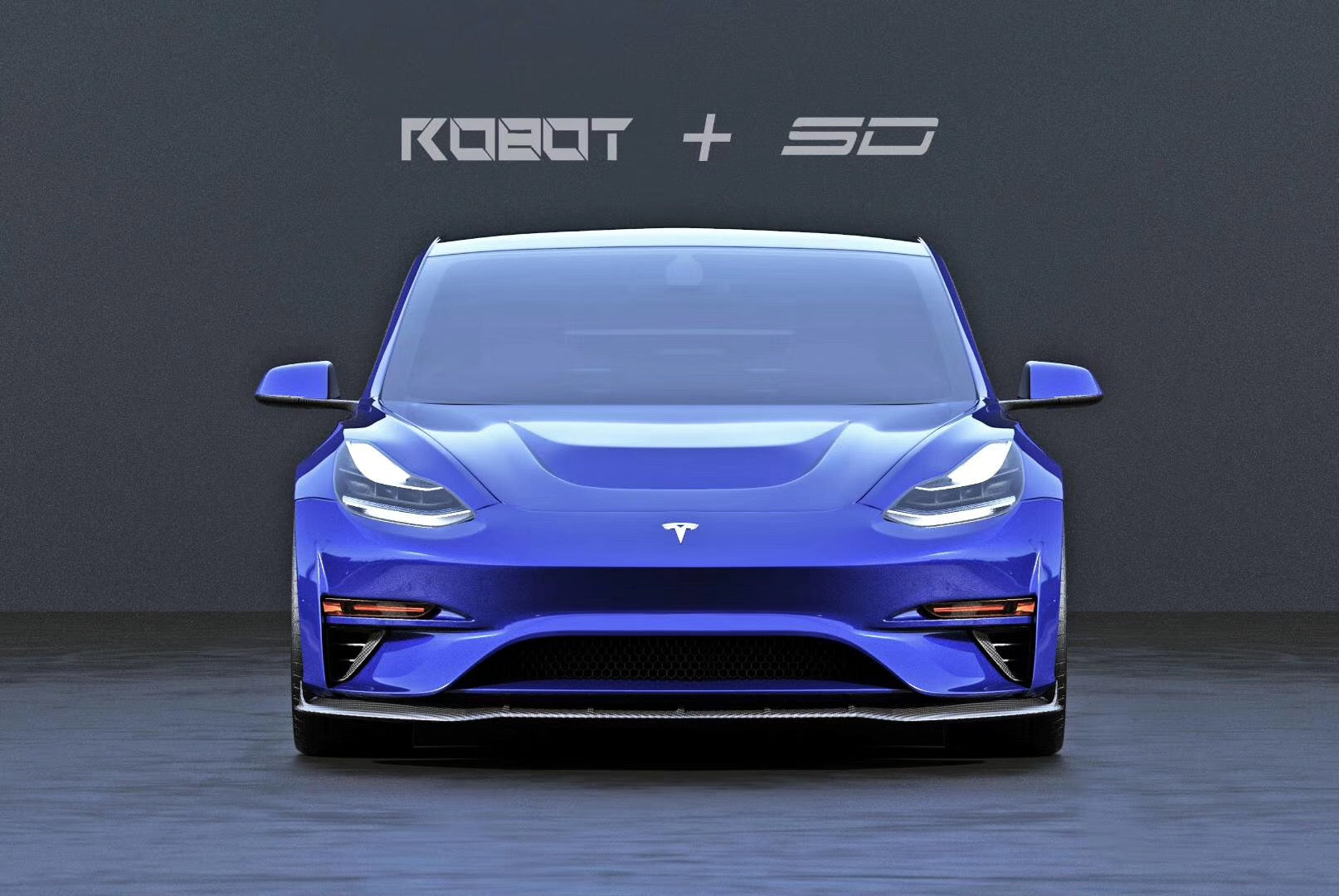 Robot "Crypton"  Front Bumper & Front Lip For Tesla Model 3