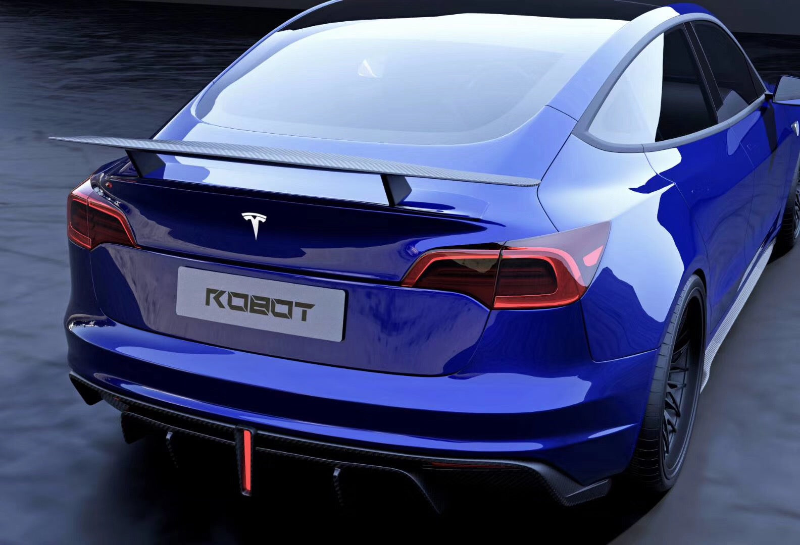 Robot "Crypton" Rear Spoiler Wing For Tesla Model 3