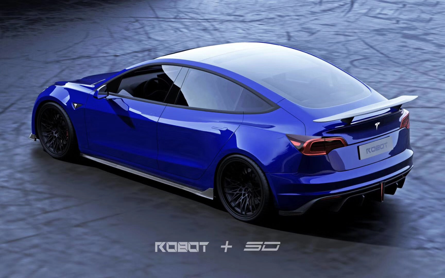 Robot "Crypton" Rear Spoiler Wing For Tesla Model 3