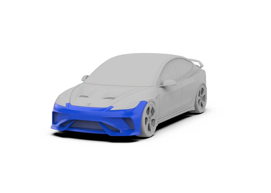 Robot Hacker Narrow Body Front Bumper & Lip for Tesla Model 3 Highland