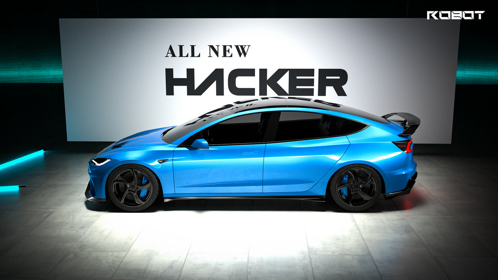 Robot Hacker Rear Wing for Tesla Model 3 Highland 2024-ON