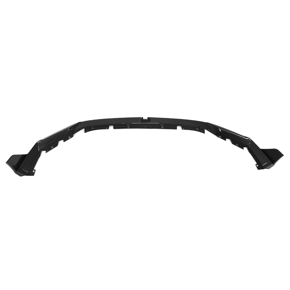 SOOQOO BMW M5 G90 carbon fibre front splitter - detail shot of mounting points