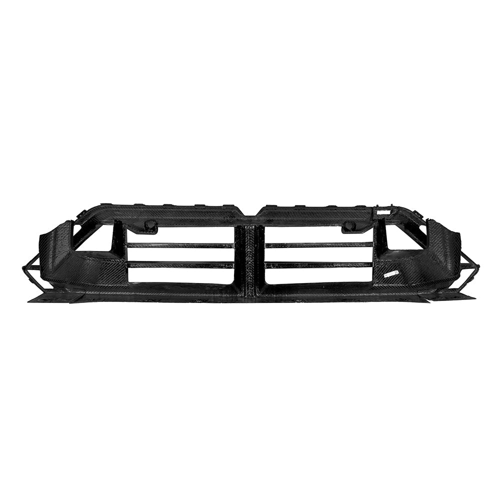 SOOQOO BMW M5 G90 carbon fibre front bumper trim - installation fitment view