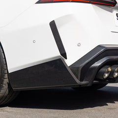 SOOQOO BMW M5 G90 carbon fibre carbon trim - rear three-quarter view