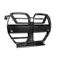 SOOQOO BMW M3 G80 carbon fibre grille - side profile view