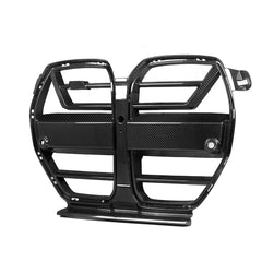 SOOQOO BMW M3 G80 carbon fibre grille - side profile view