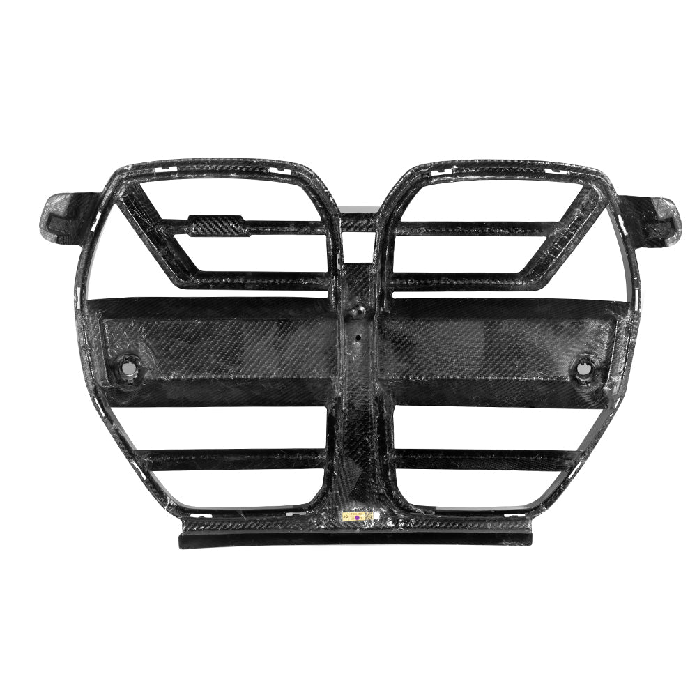 SOOQOO BMW M3 G80 carbon fibre grille - full vehicle shot with part installed