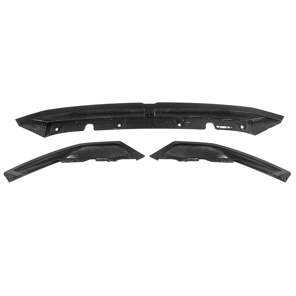 SOOQOO BMW M5 G90 carbon fibre front splitter - detail shot of mounting points