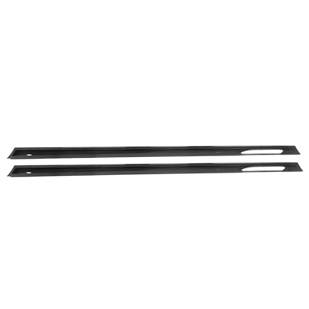 SOOQOO BMW M5 G90 carbon fibre side skirt - installation fitment view