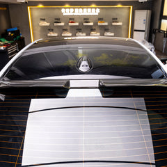 SOOQOO BMW 2 Series F74 carbon fibre spoiler - rear three-quarter view