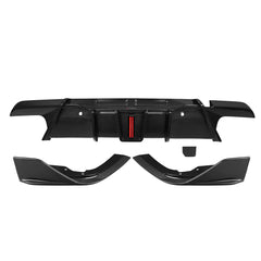 SOOQOO BMW X6M F96 carbon fibre rear diffuser - front three-quarter view
