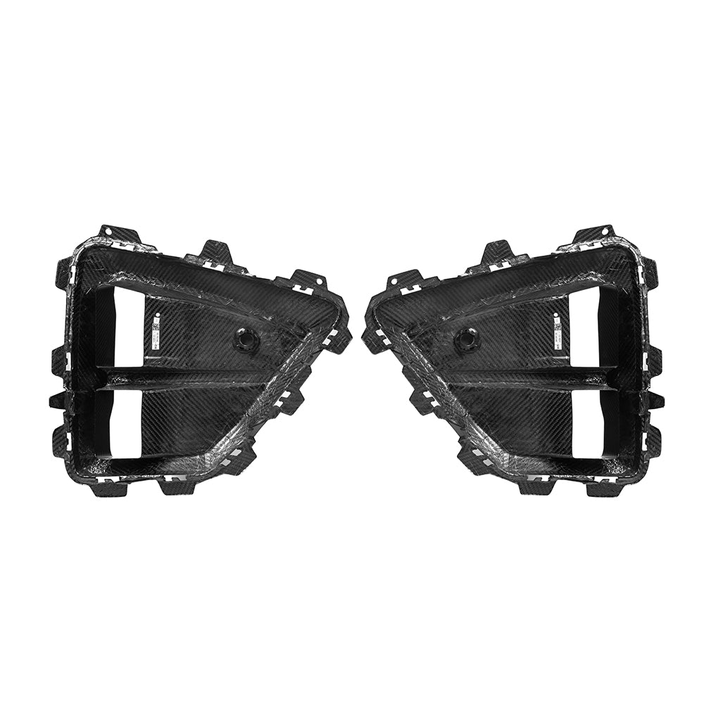 SOOQOO BMW X5M F95 carbon fibre front duct - side profile view