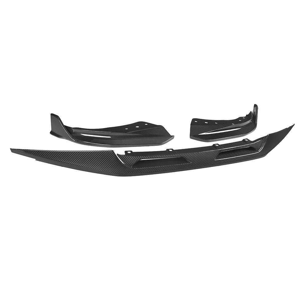 SOOQOO BMW 4 Series G22 carbon fibre front splitter - side profile view