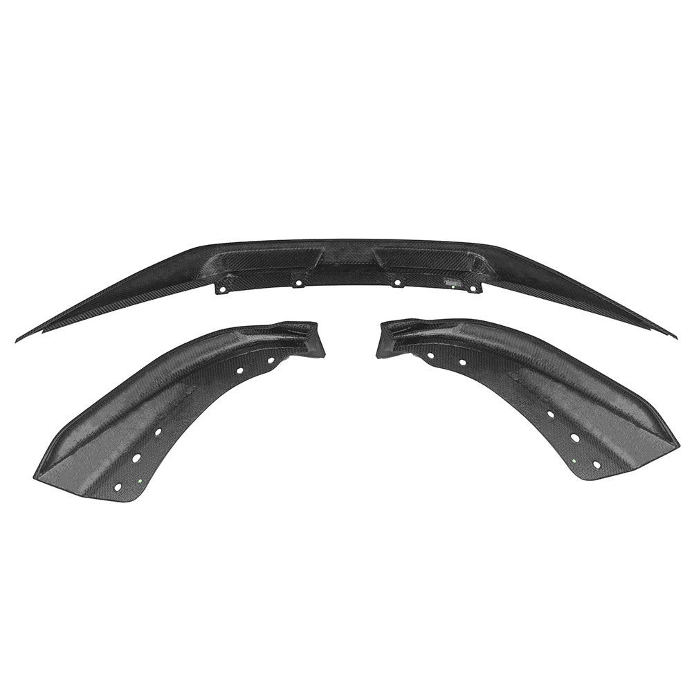 SOOQOO BMW 4 Series G22 carbon fibre front splitter - full vehicle shot with part installed