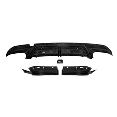 SOOQOO BMW X5M F95 carbon fibre rear diffuser - side profile view