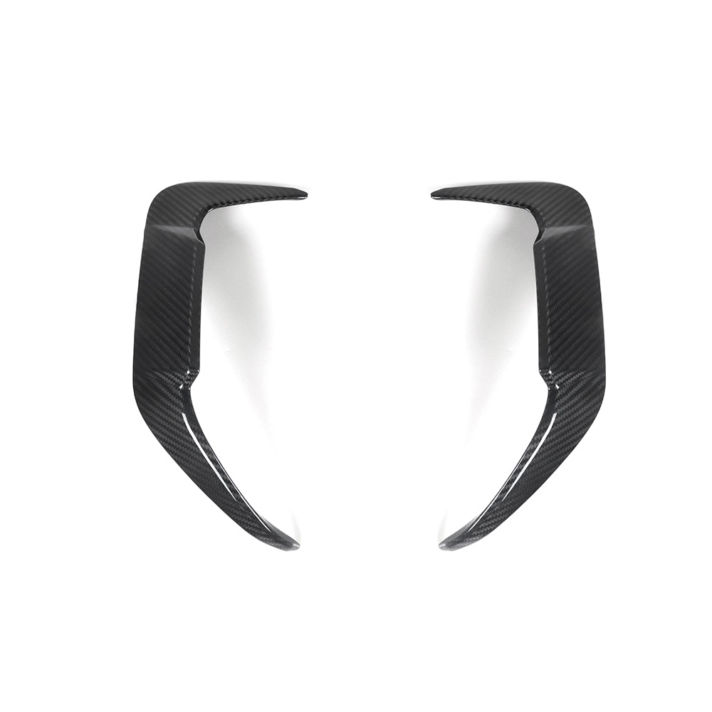 SOOQOO BMW X5M F95 carbon fibre rear vent trim - front three-quarter view