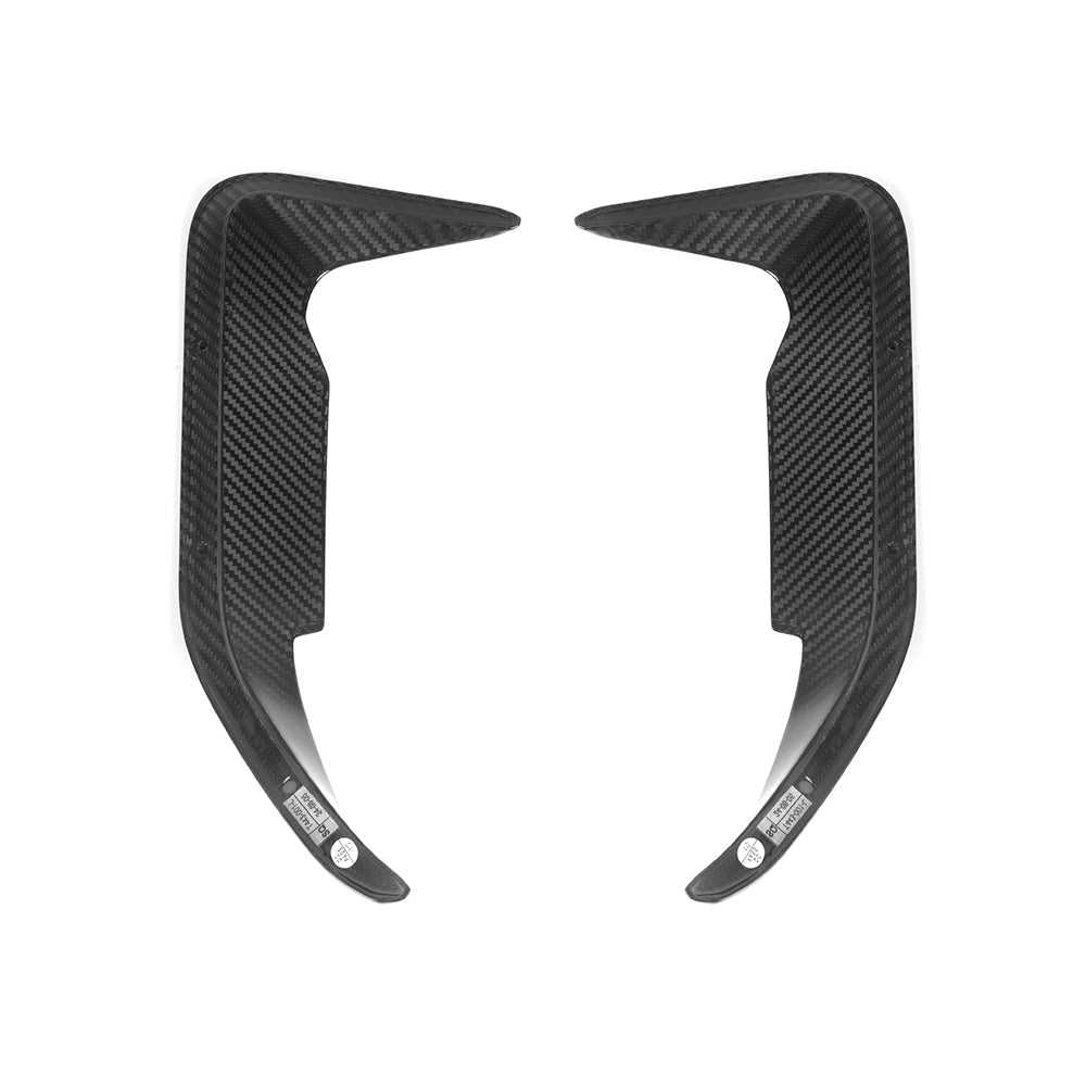 SOOQOO BMW X5M F95 carbon fibre rear vent trim - side profile view