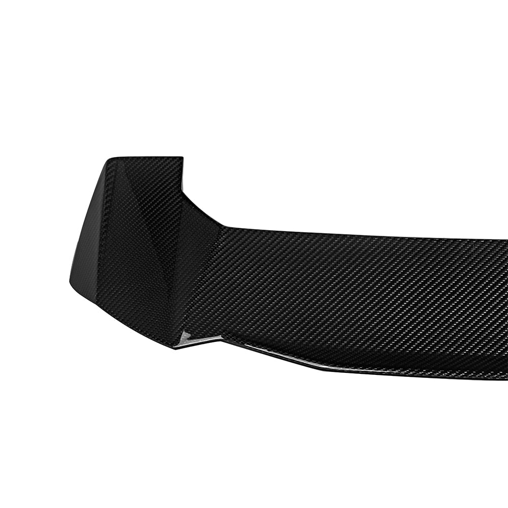 SOOQOO BMW M3 G81 carbon fibre spoiler - rear three-quarter view