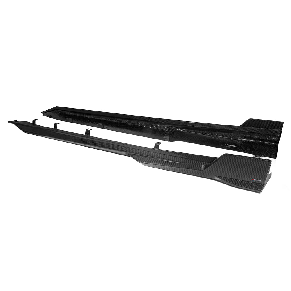 SOOQOO BMW X5M F95 carbon fibre side skirt - side profile view