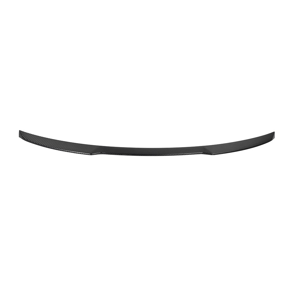 SOOQOO BMW X5M F95 carbon fibre spoiler - top-down view showing panel alignment