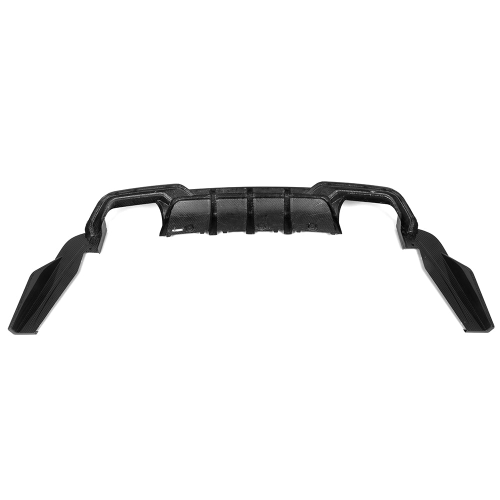 SOOQOO BMW M8 F91 carbon fibre rear diffuser - detail shot of mounting points