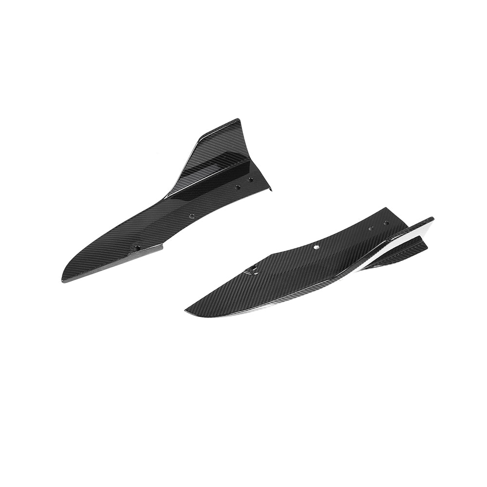 SOOQOO BMW iX3 G08 carbon fibre rear diffuser - front three-quarter view