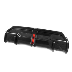 SOOQOO BMW 2 Series G42 carbon fibre rear diffuser - side profile view