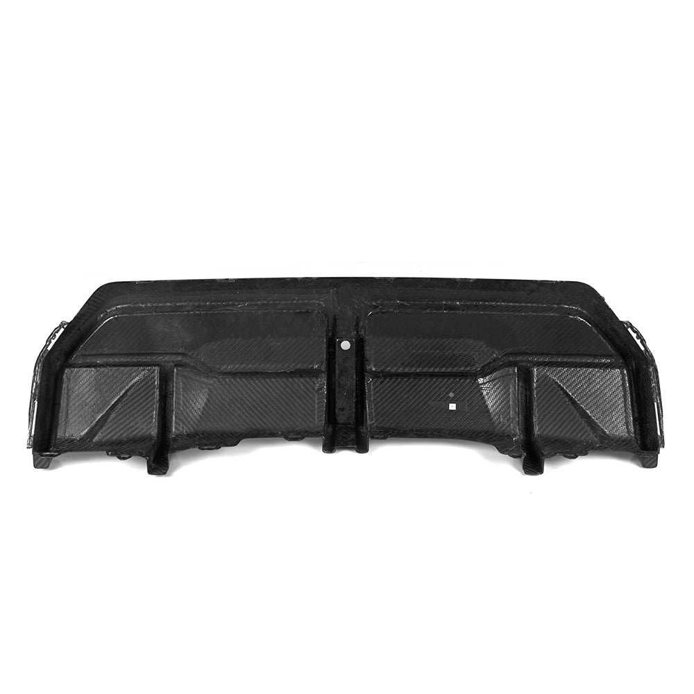 SOOQOO BMW 2 Series G42 carbon fibre rear diffuser - installation fitment view