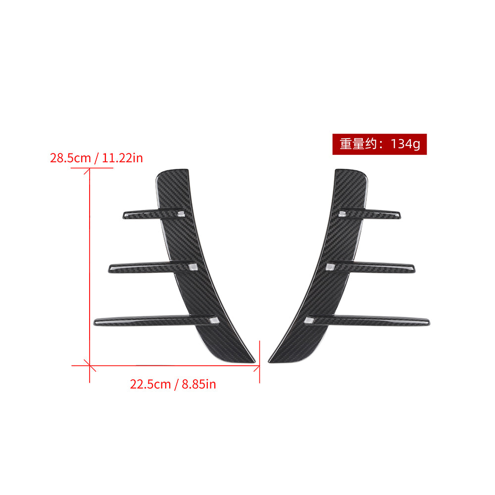 SOOQOO BMW 4 Series G22 carbon fibre side spat - full vehicle shot with part installed