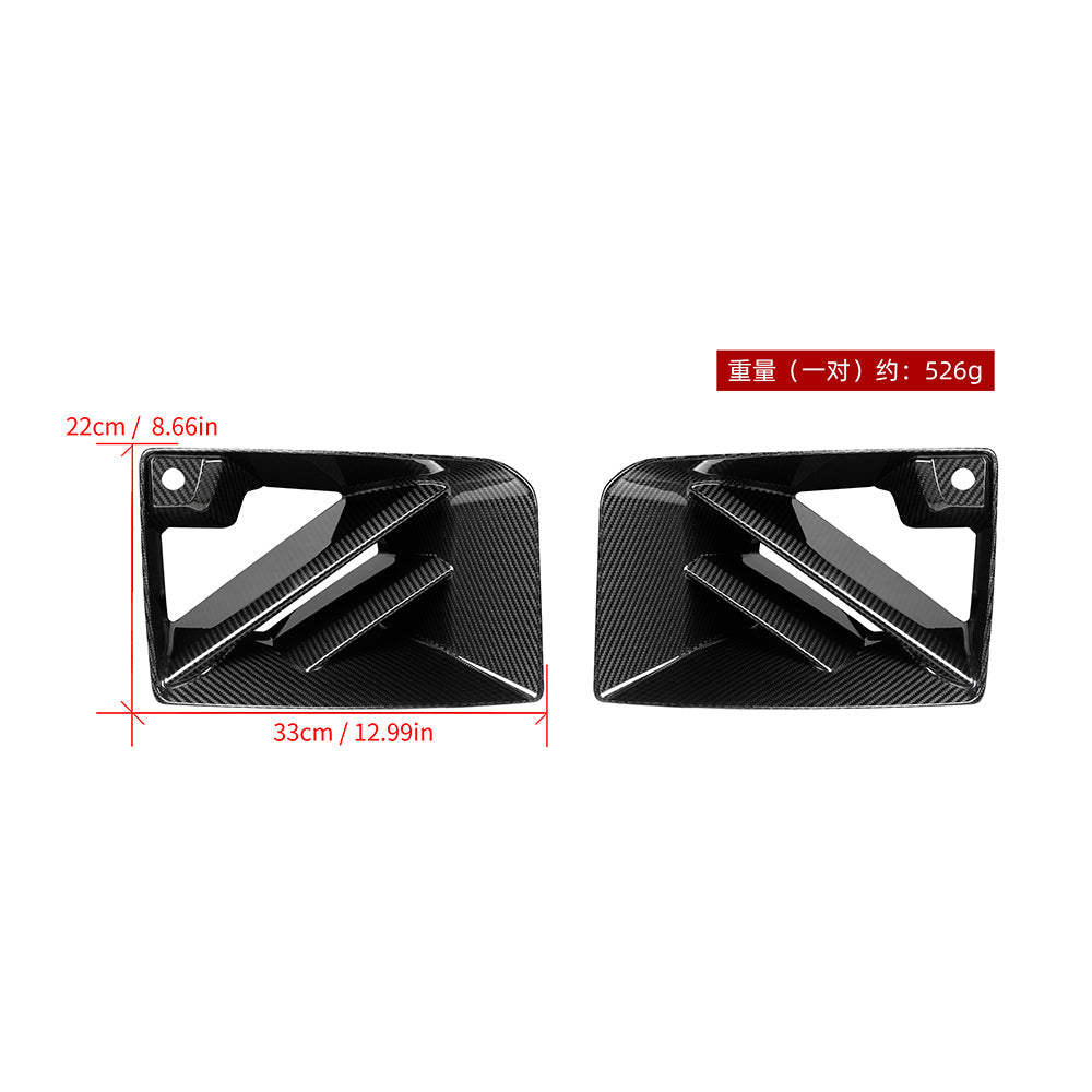 SOOQOO BMW M2 G87 carbon fibre front duct - front three-quarter view
