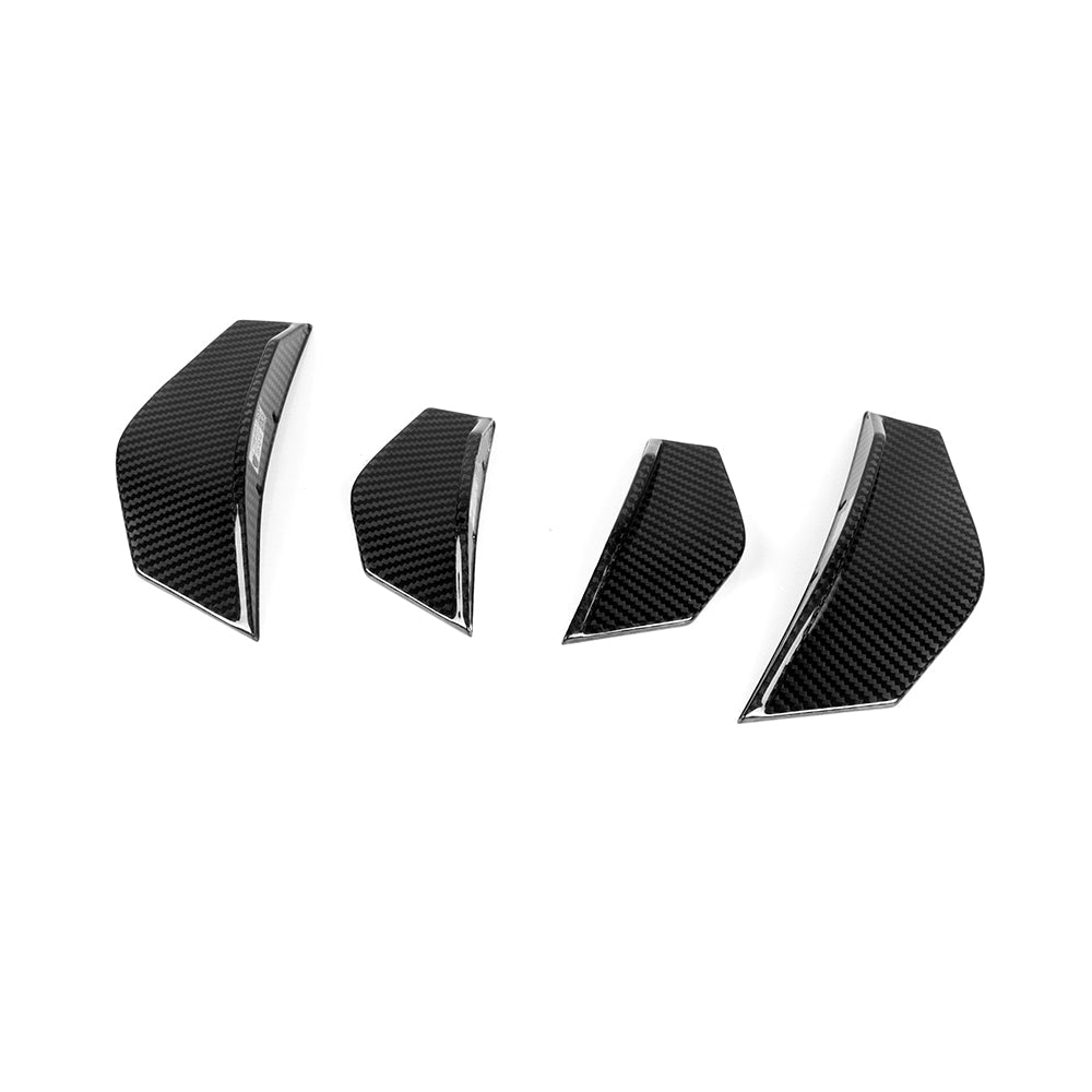 SOOQOO BMW M2 F87 carbon fibre canard - installation fitment view