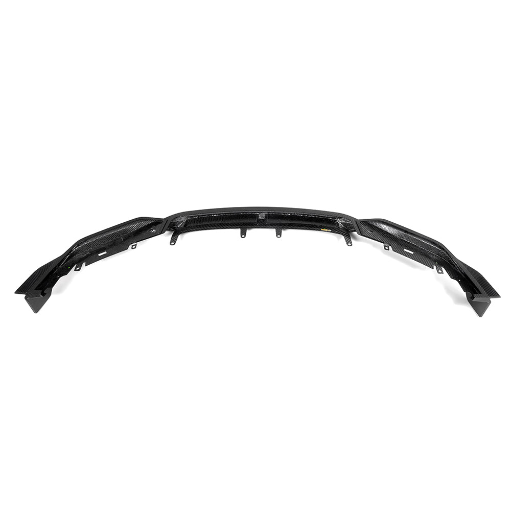 SOOQOO BMW 8 Series G16 carbon fibre front splitter - detail shot of mounting points