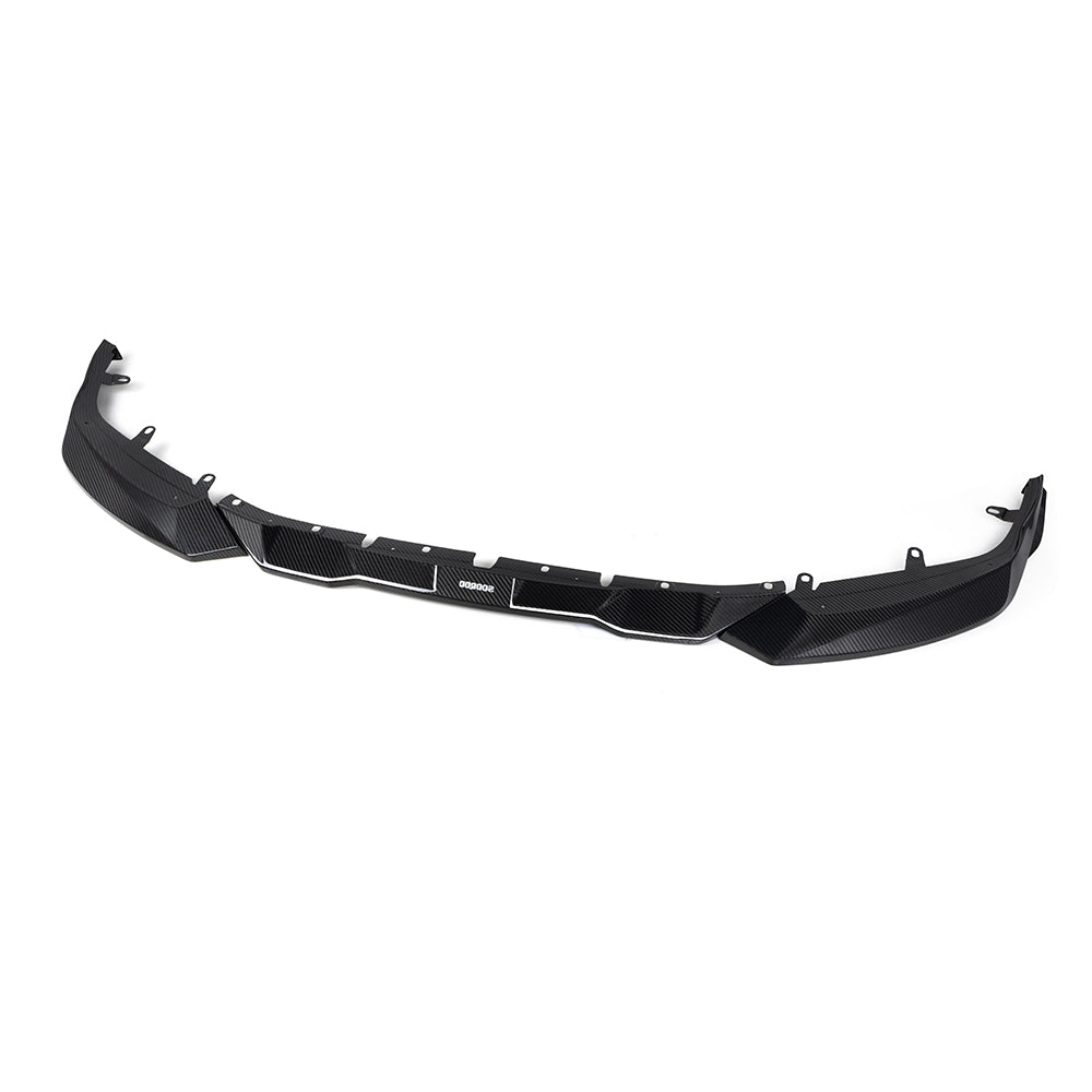 SOOQOO BMW M2 G87 carbon fibre front splitter - installation fitment view