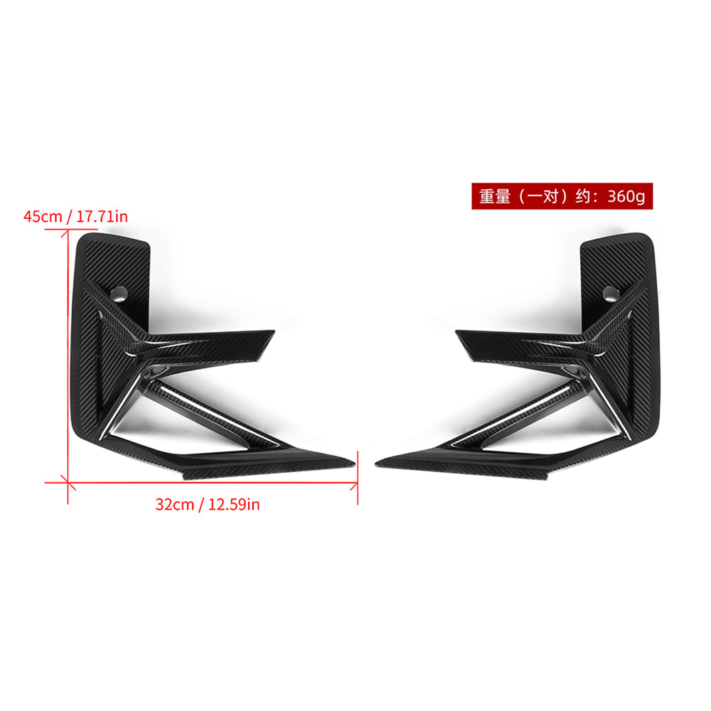 SOOQOO BMW X3M F97 carbon fibre front side vent - front three-quarter view