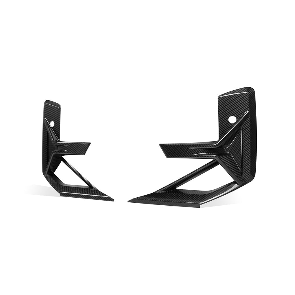 SOOQOO BMW X3M F97 carbon fibre front side vent - front three-quarter view