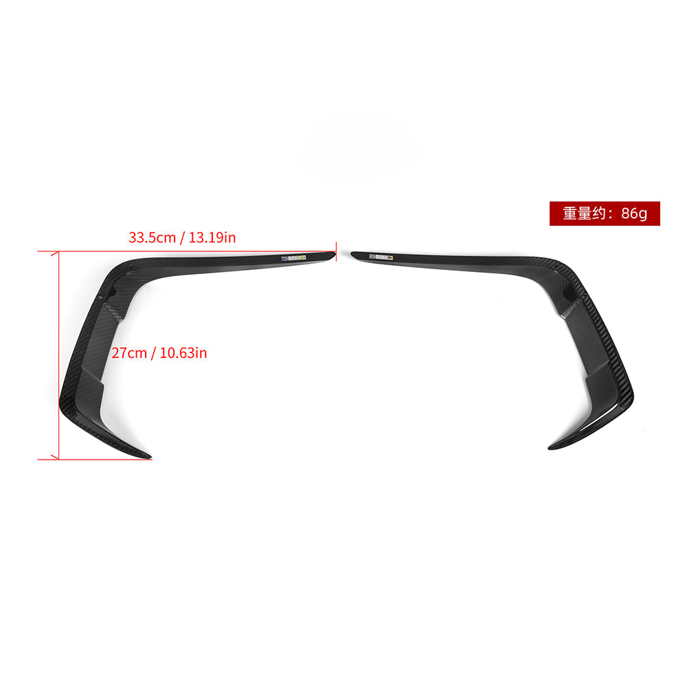 SOOQOO BMW M2 F87 carbon fibre rear vent trim - full vehicle shot with part installed