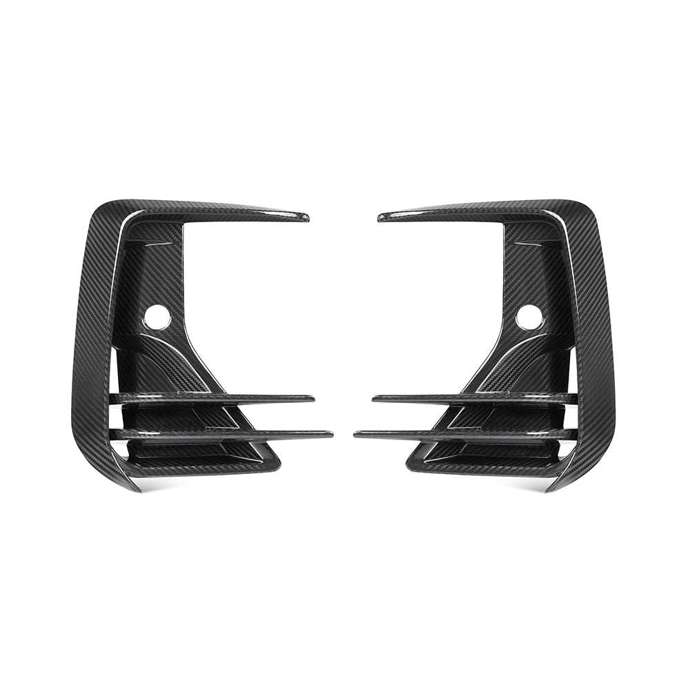 SOOQOO BMW X3 G01 carbon fibre side vent - front three-quarter view