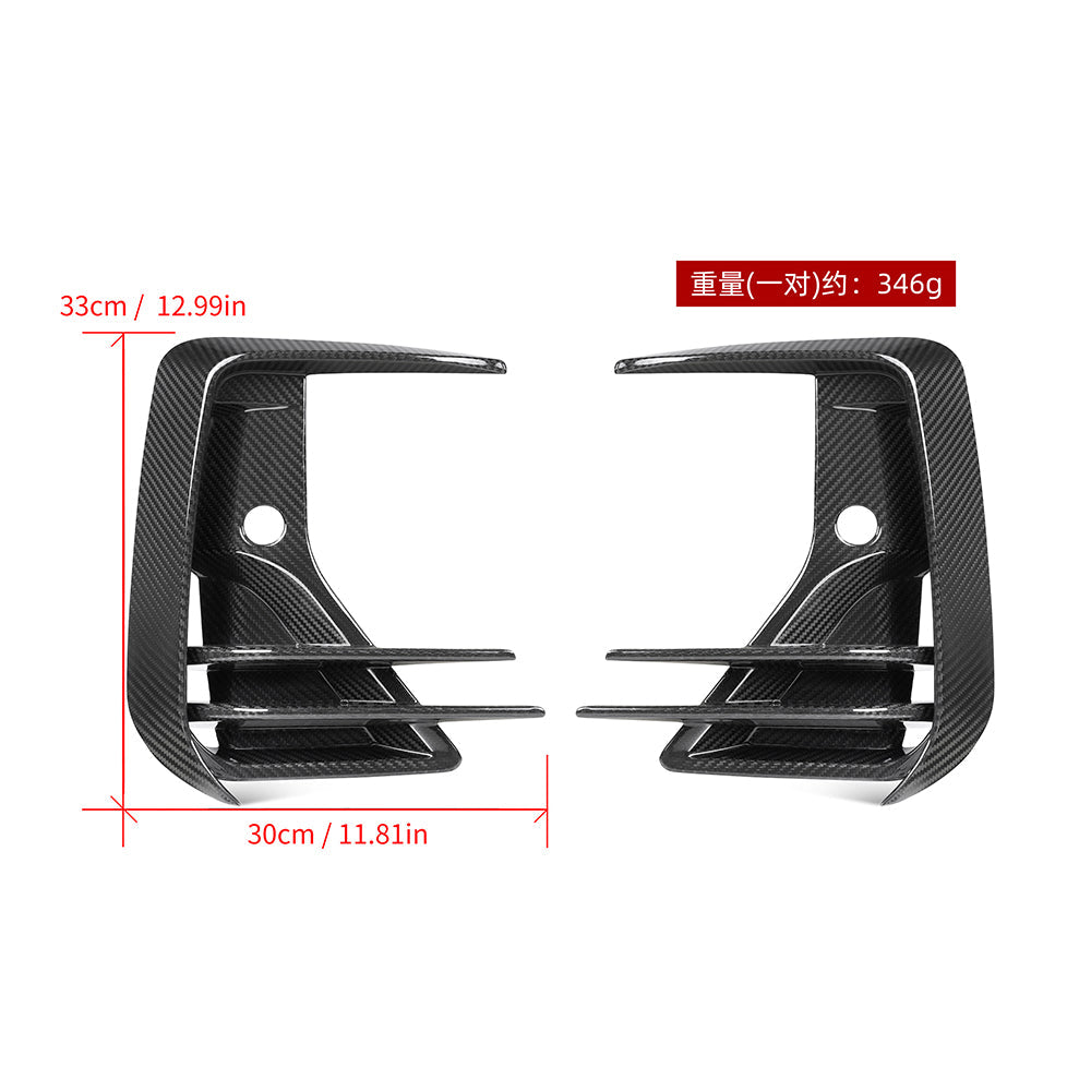 SOOQOO BMW X3 G01 carbon fibre side vent - front three-quarter view