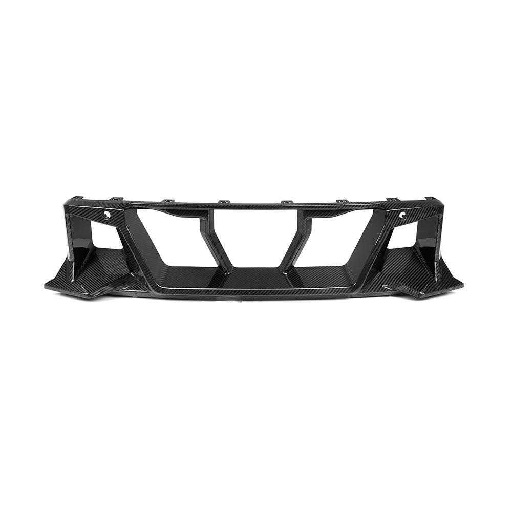 SOOQOO BMW M2 G87 carbon fibre front bumper trim - installation fitment view