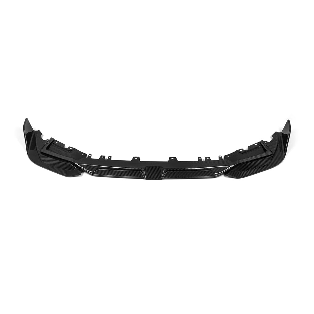 SOOQOO BMW X3M F97 carbon fibre front splitter - front three-quarter view