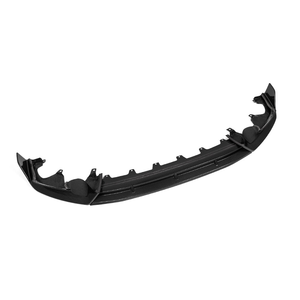 SOOQOO BMW X3 G01 carbon fibre front splitter - front three-quarter view