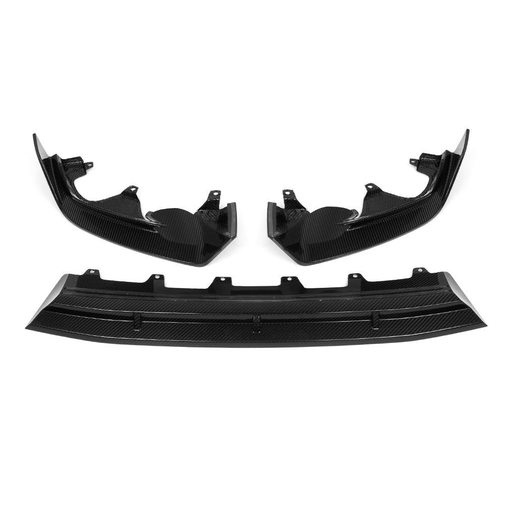 SOOQOO BMW X3 G01 carbon fibre front splitter - full vehicle shot with part installed