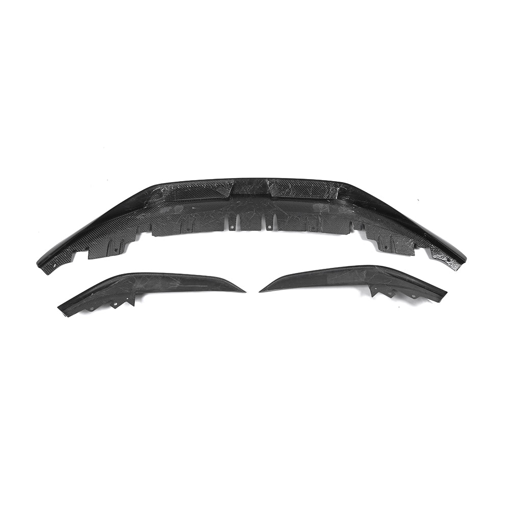 SOOQOO BMW 4 Series G26 carbon fibre front splitter - side profile view