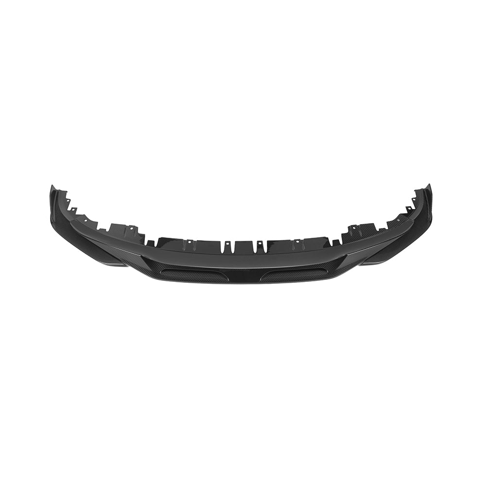 SOOQOO BMW 4 Series G26 carbon fibre front splitter - detail shot of mounting points