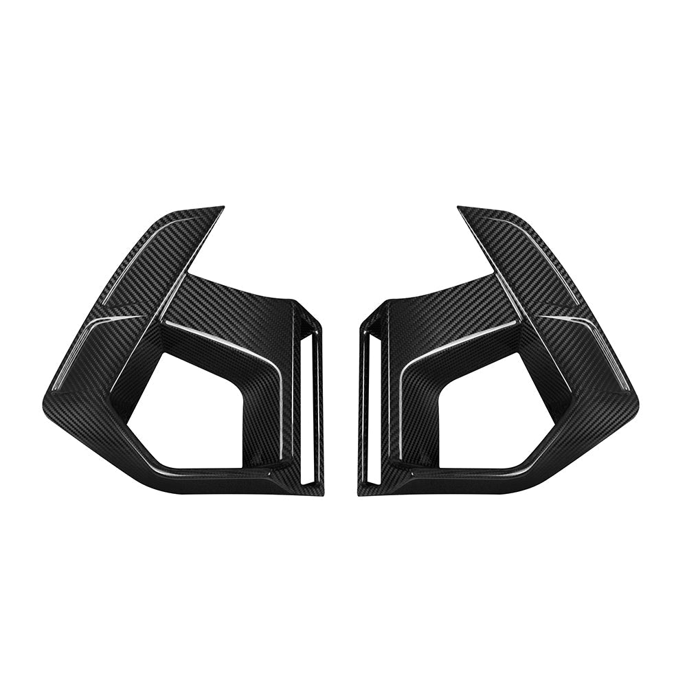 SOOQOO BMW X3M F97 carbon fibre front duct - front three-quarter view