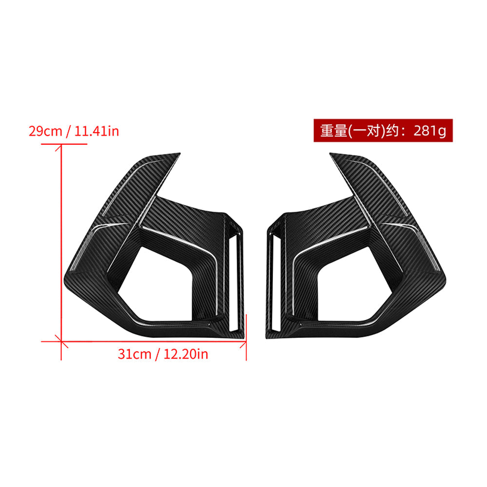SOOQOO BMW X3M F97 carbon fibre front duct - full vehicle shot with part installed