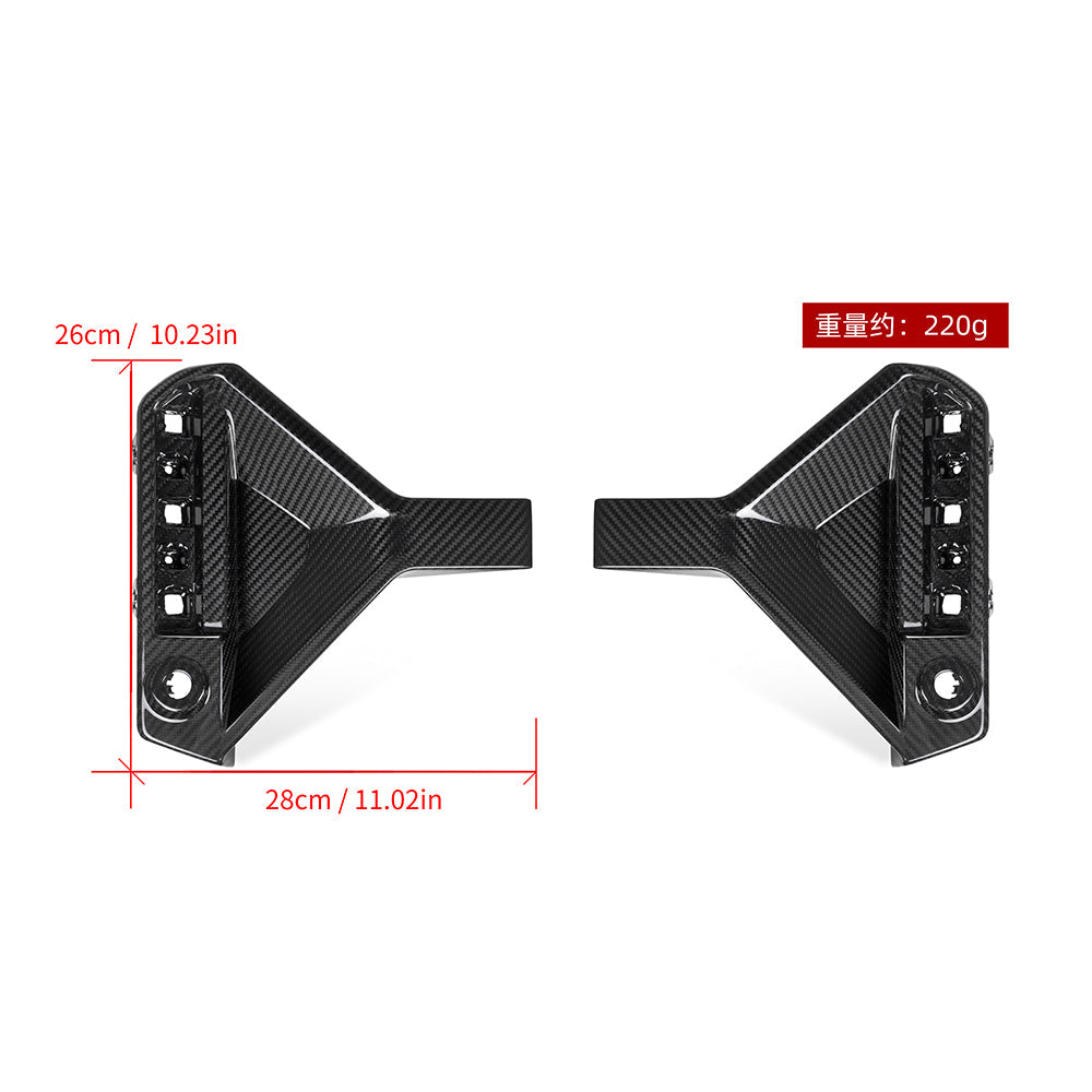 SOOQOO BMW M2 G87 carbon fibre rear diffuser - front three-quarter view