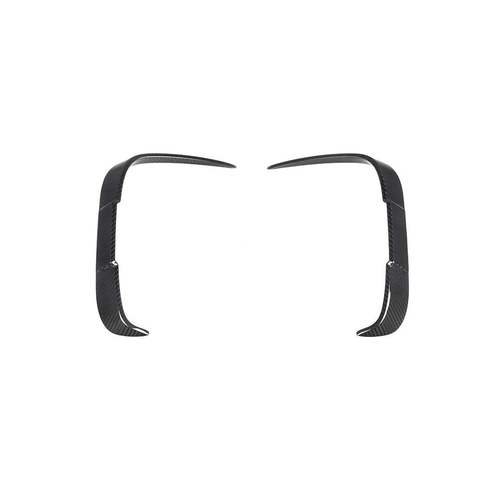 SOOQOO BMW M2 F87 carbon fibre rear vent trim - side profile view