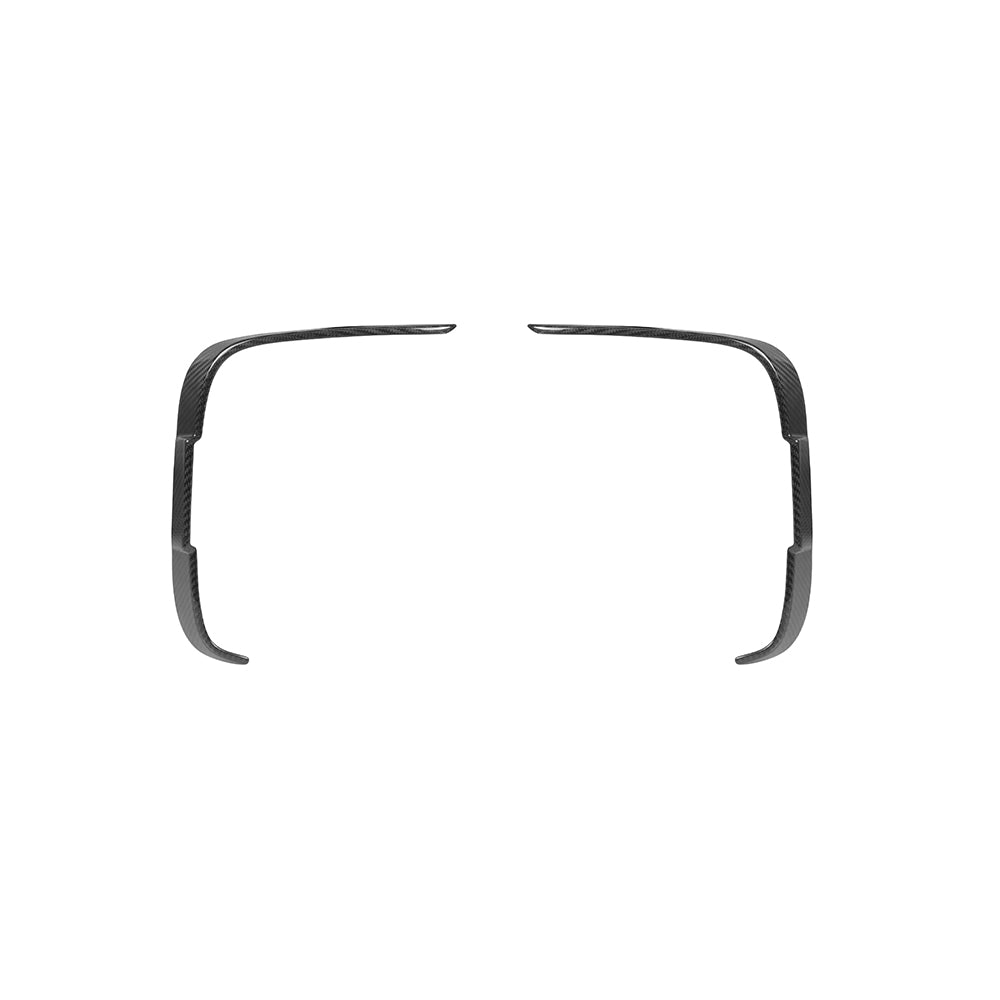 SOOQOO BMW M2 F87 carbon fibre rear vent trim - installation fitment view